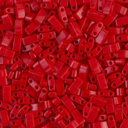 Miyuki half tila 5x2.4mm beads - Opaque dark red HTL-408